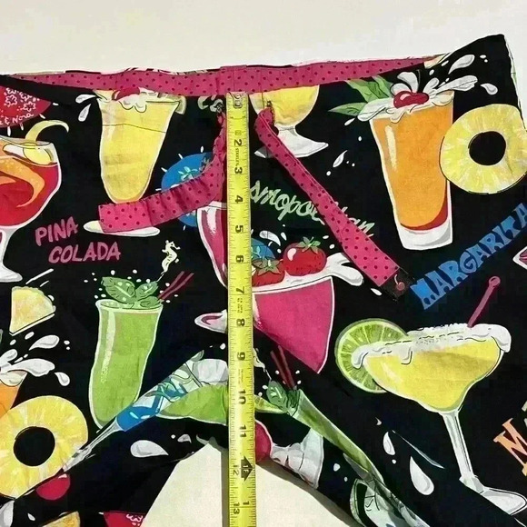 Y2K Nick & Nora Cocktail Martini Tropical Drinks Pajama Shorts Small Womens - Picture 5 of 10